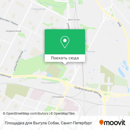 Карта Площадка для Выгула Собак