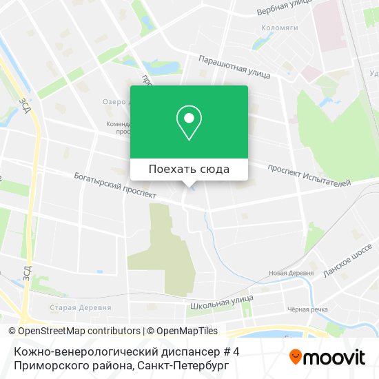 Карта Кожно-венерологический диспансер # 4 Приморского района