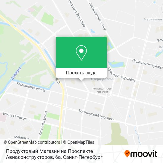 Карта Продуктовый Магазин на Проспекте Авиаконструкторов, 6а