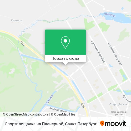 Карта Спортплощадка на Планерной