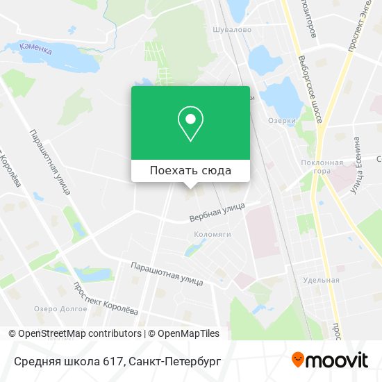 Карта Средняя школа 617