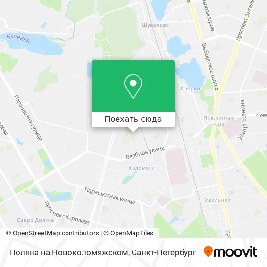 Карта Поляна на Новоколомяжском