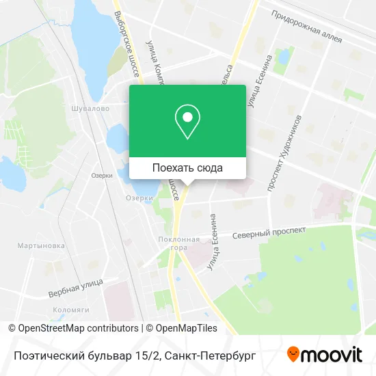Карта Поэтический бульвар 15/2