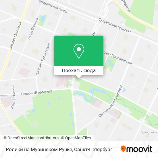 Карта Ролики на Муринском Ручье