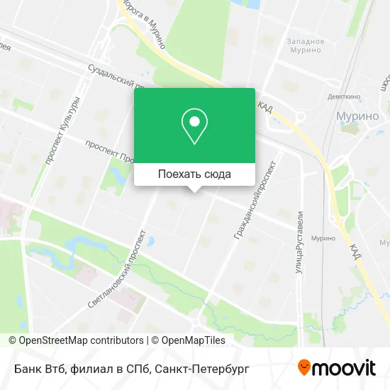 Карта Банк Втб, филиал в СПб