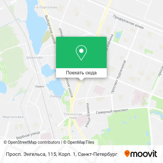 Карта Просп. Энгельса, 115, Корп. 1