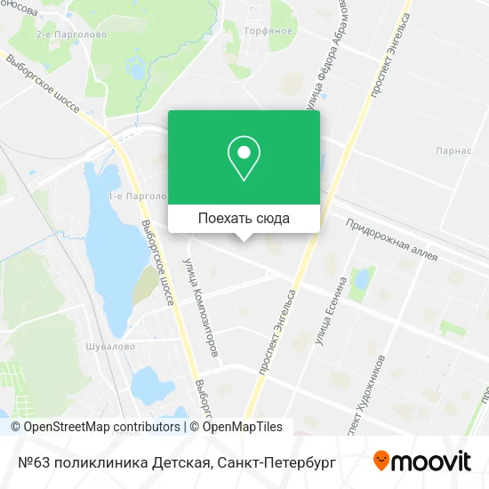 Карта №63 поликлиника Детская