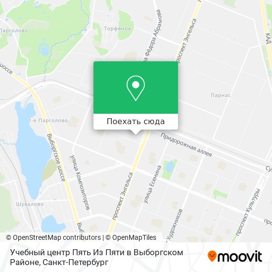 Карта Учебный центр Пять Из Пяти в Выборгском Районе