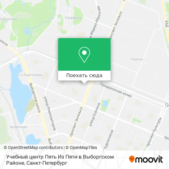 Карта Учебный центр Пять Из Пяти в Выборгском Районе