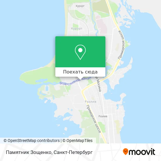 Карта Памятник Зощенко