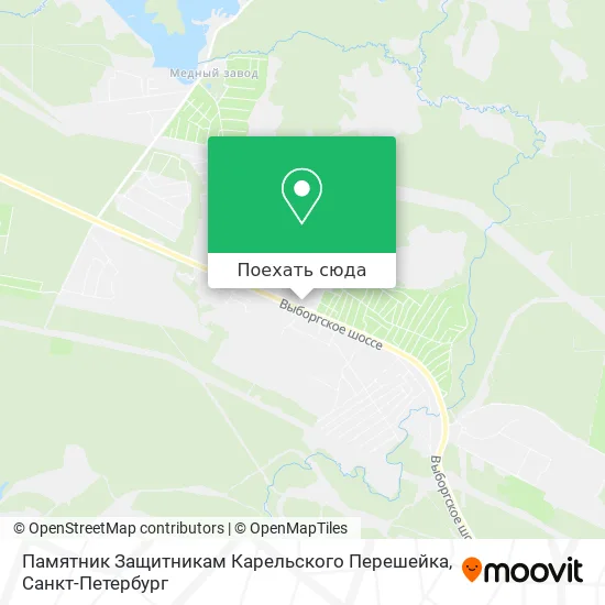 Карта Памятник Защитникам Карельского Перешейка