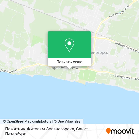 Карта Памятник Жителям Зеленогорска