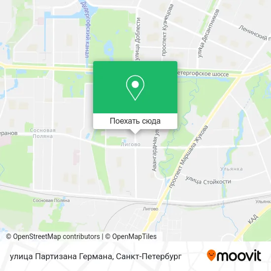 Карта улица Партизана Германа