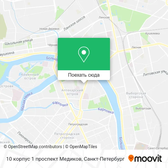 Карта 10 корпус 1 проспект Медиков