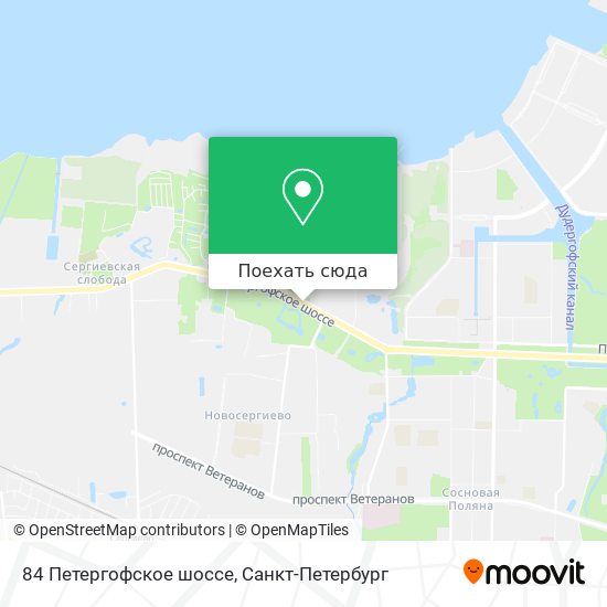 Петергофское шоссе карта спб