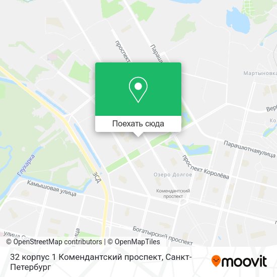 Карта 32 корпус 1 Комендантский проспект
