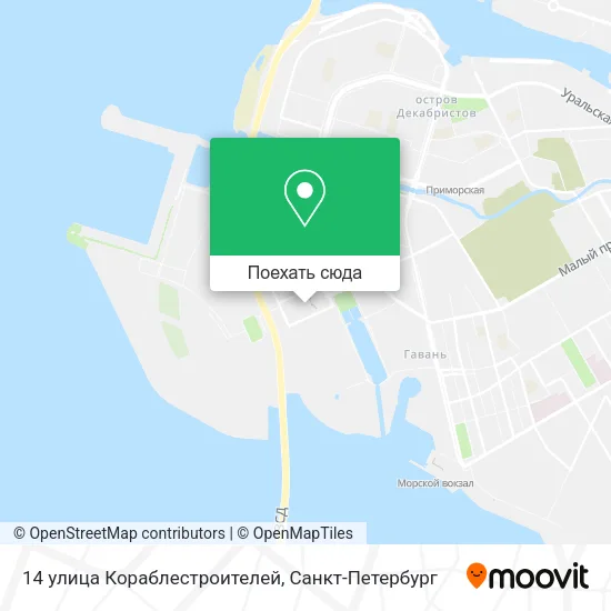 Карта 14 улица Кораблестроителей