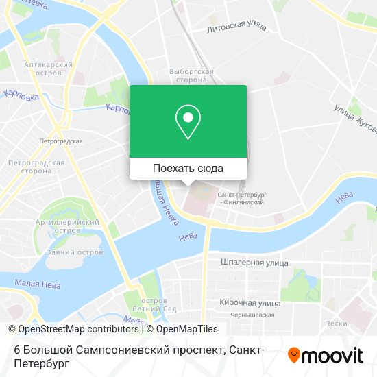 Карта 6 Большой Сампсониевский проспект