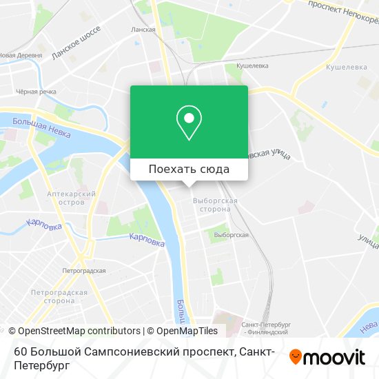 Карта 60 Большой Сампсониевский проспект