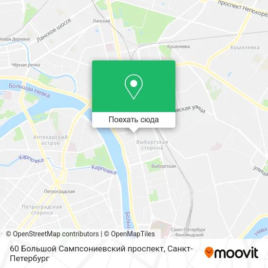 Карта 60 Большой Сампсониевский проспект