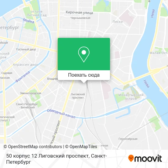 Карта 50 корпус 12 Лиговский проспект