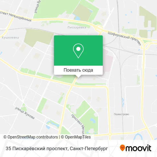 Карта 35 Пискарёвский проспект