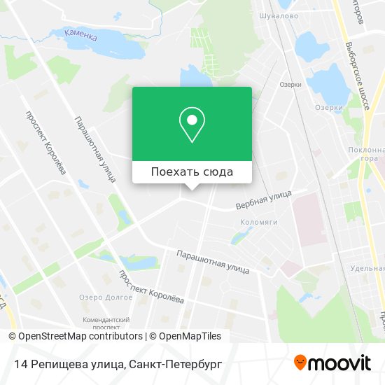 Карта 14 Репищева улица