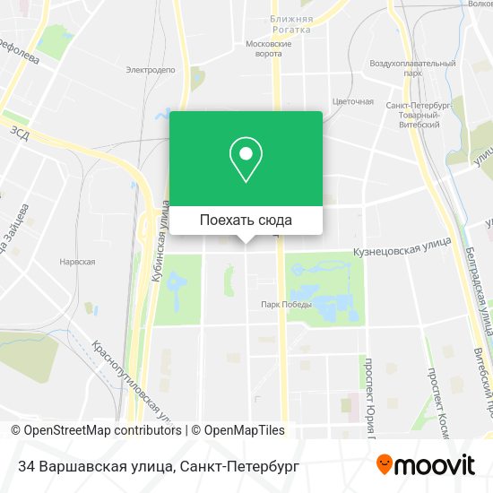 Карта 34 Варшавская улица