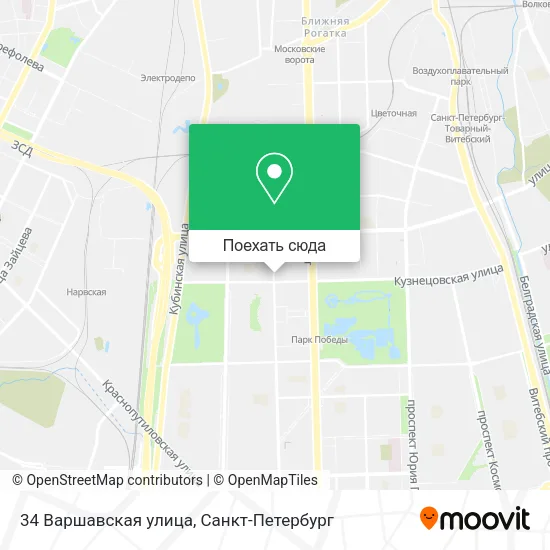 Карта 34 Варшавская улица