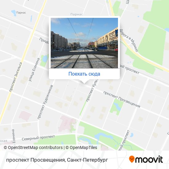 Проспект просвещения карта метро