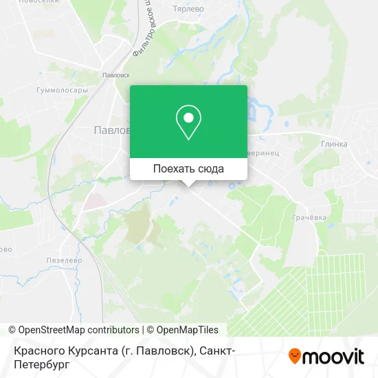 Карта Красного Курсанта (г. Павловск)