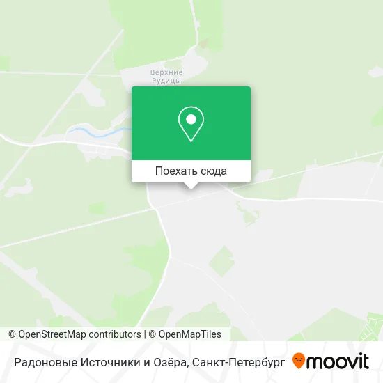 Карта Радоновые Источники и Озёра