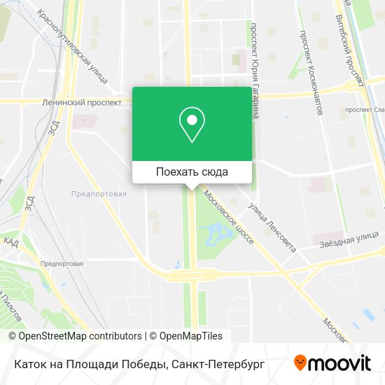 Карта Каток на Площади Победы