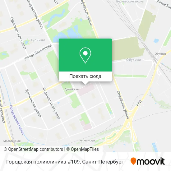 Карта Городская поликлиника #109