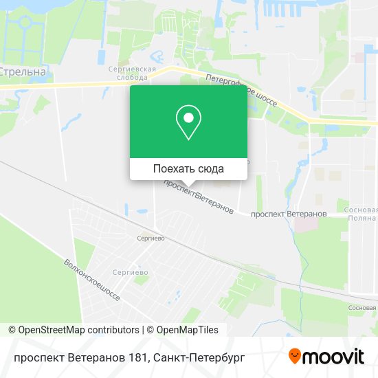 Карта проспект Ветеранов 181