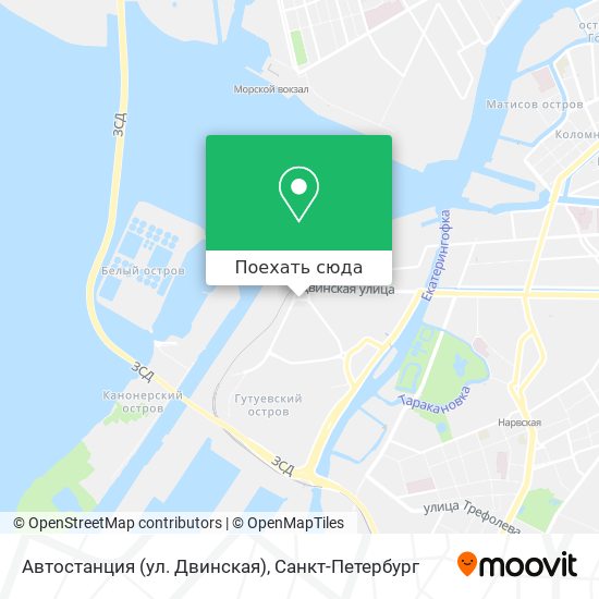 Карта Автостанция (ул. Двинская)