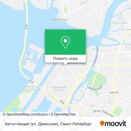 Карта Автостанция (ул. Двинская)