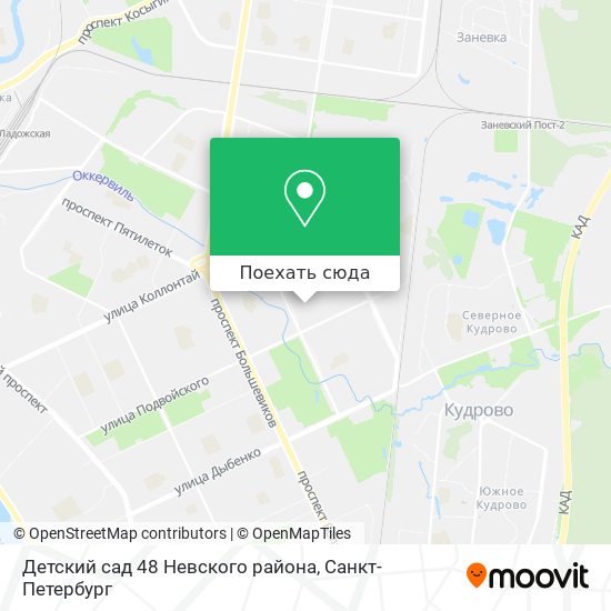 Карта Детский сад 48 Невского района