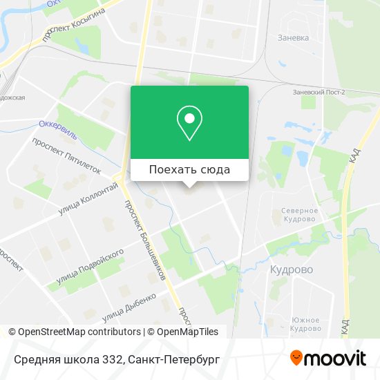 Карта Средняя школа 332