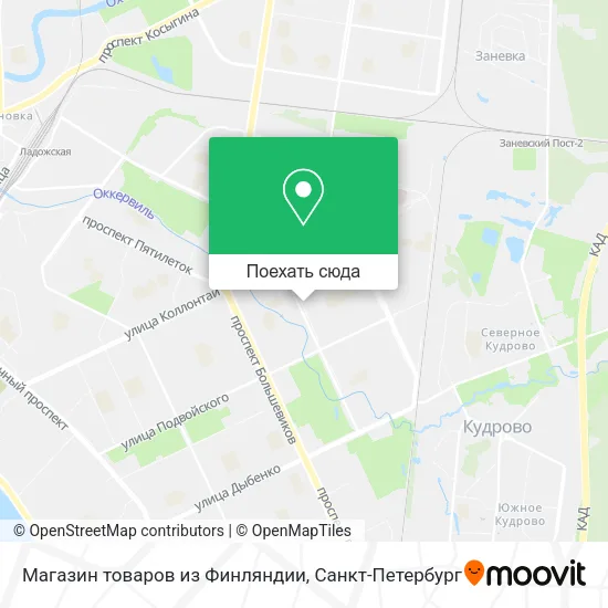 Карта Магазин товаров из Финляндии