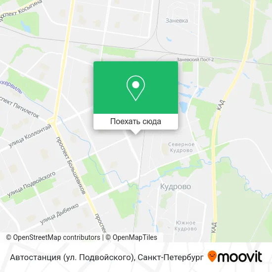 Карта Автостанция (ул. Подвойского)