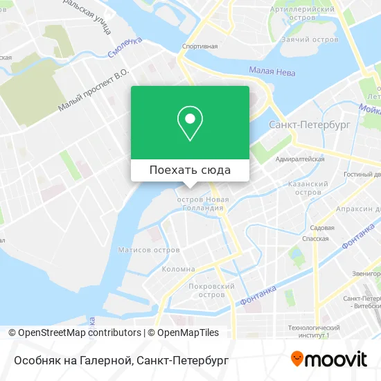 Карта Особняк на Галерной