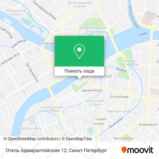 Карта Отель Адмиралтейская 12