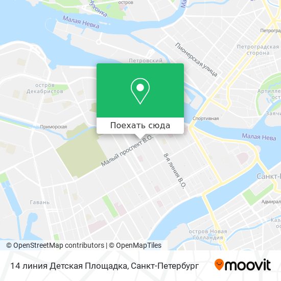 Карта 14 линия Детская Площадка