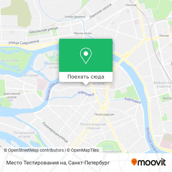 Карта Место Тестирования на