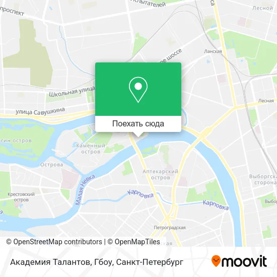 Карта Академия Талантов, Гбоу