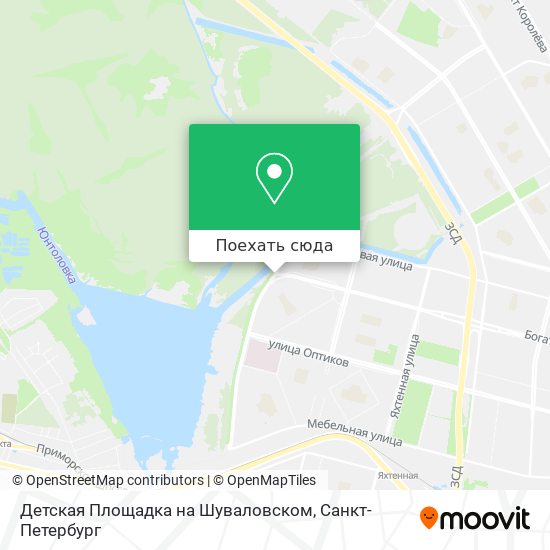 Карта Детская Площадка на Шуваловском