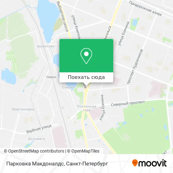 Карта Парковка Макдоналдс