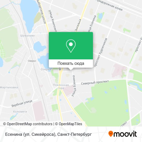 Карта Есенина (ул. Сикейроса)