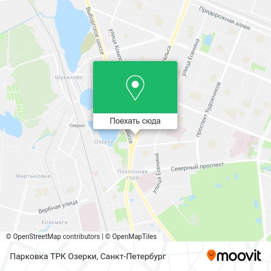 Карта Парковка ТРК Озерки